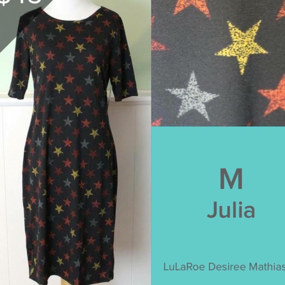 NWT LuLaRoe Julia Dress - Stars ⭐️
